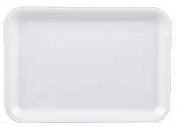 White Foam Tray (8.4" x 5.9" x 1.25") 4x125ct