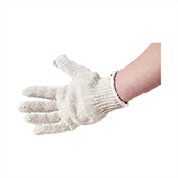 Cotton Gloves White/ Blue Band (12 pair/ pack)