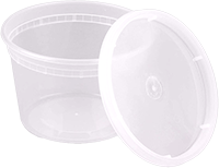 Champs Clear Heavy Duty Deli Container and Lid Combo Microwavable 250 Sets