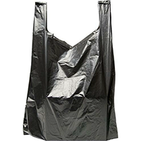 T-Shirt Bag Black Heavy Duty (17 mic) 400 ct