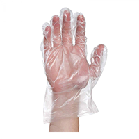 Embossed HPDE Poly Gloves Dispos. Clear (20x500ct)