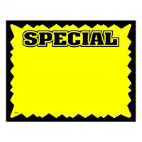 Special Hi-Impact Sign Cards, 1 Up, Rainbow Pack