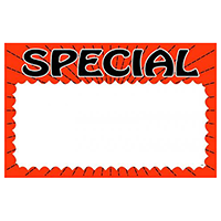 Special Red Print Sign Card Glossy