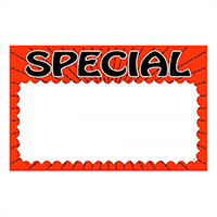 Special Red Print Sign Card Glossy