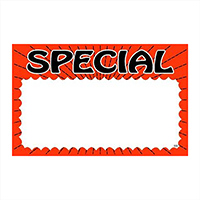 Special Red Print Sign Card Glossy