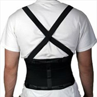 Back Support Unisex Spandex w/ Suspenders  8"