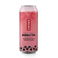 Pocas Bubble Tea Strawberry with Tapioca Pearls