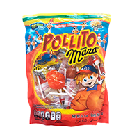 Mara Pollito with Chile Lollipops