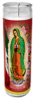 Virgen De Guadalupe Candle White