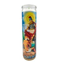 San Martin Caballero White Candle