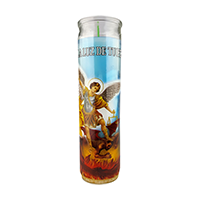 San Miguel Arcangel White Candle