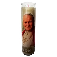 Juan Pablo II White Candle