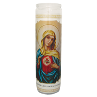 Sagrado Corazon De Maria White Candle