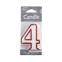 Numeral Birthday Candles 4