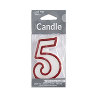 Numeral Birthday Candles 5