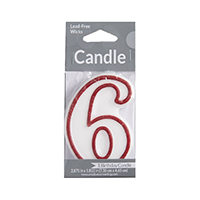 Numeral Birthday Candles 6