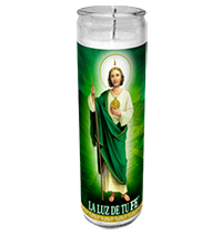 San Judas Tadeo White Candle