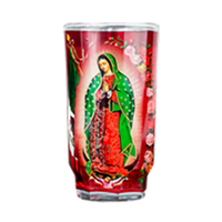 Virgen De Guadalupe White Candle