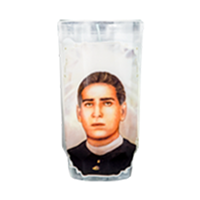 Santo Toribio Romo White Candle