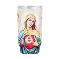 Señora del Sagrado Corazon White Candle