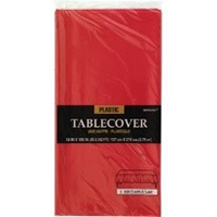 Plastic Table Cover Red