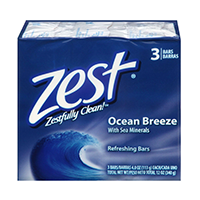 Zest Ocean Breeze Bath Bar Soap 3pk