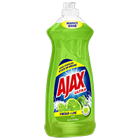 Ajax Dish Liquid Vinegar Plus Lime Green