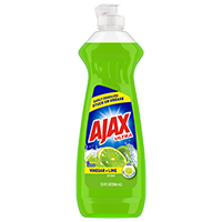 Ajax Dish Wash Liquid Vinegar Plus Lime Green