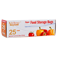 Zipper Bag Quart 25 ct