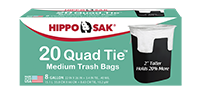 Hippo Sak Trash Bag with Flaps 20 ct