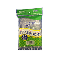 Champs Plastic Teaspoon Clear Heavy Duty