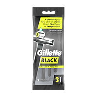 Gillette Black Fixed Mens Disposable Razors