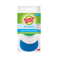 Scotch-Brite Non-Scratch Plastic Scrubber Asst. Colors