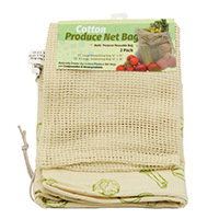 Reusable Cotton Produce Net Bag 2 pk