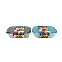 Plastic Food Storage Rectangular Asst. Colors 2 pk