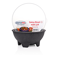 Salsa Bowl Plastic w/ Lid