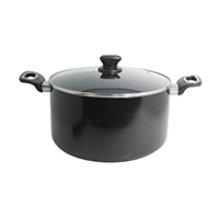 Imusa Dutch Oven Ceramic Black Speckled w/ Glass Lid 3.0mm