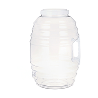 Champs Plastic Jar Vitrolero w/ White Lid and Side Handle